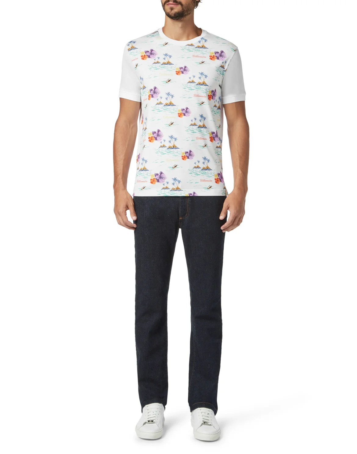 T-shirt Round Neck SS Palms, цвет: Белый