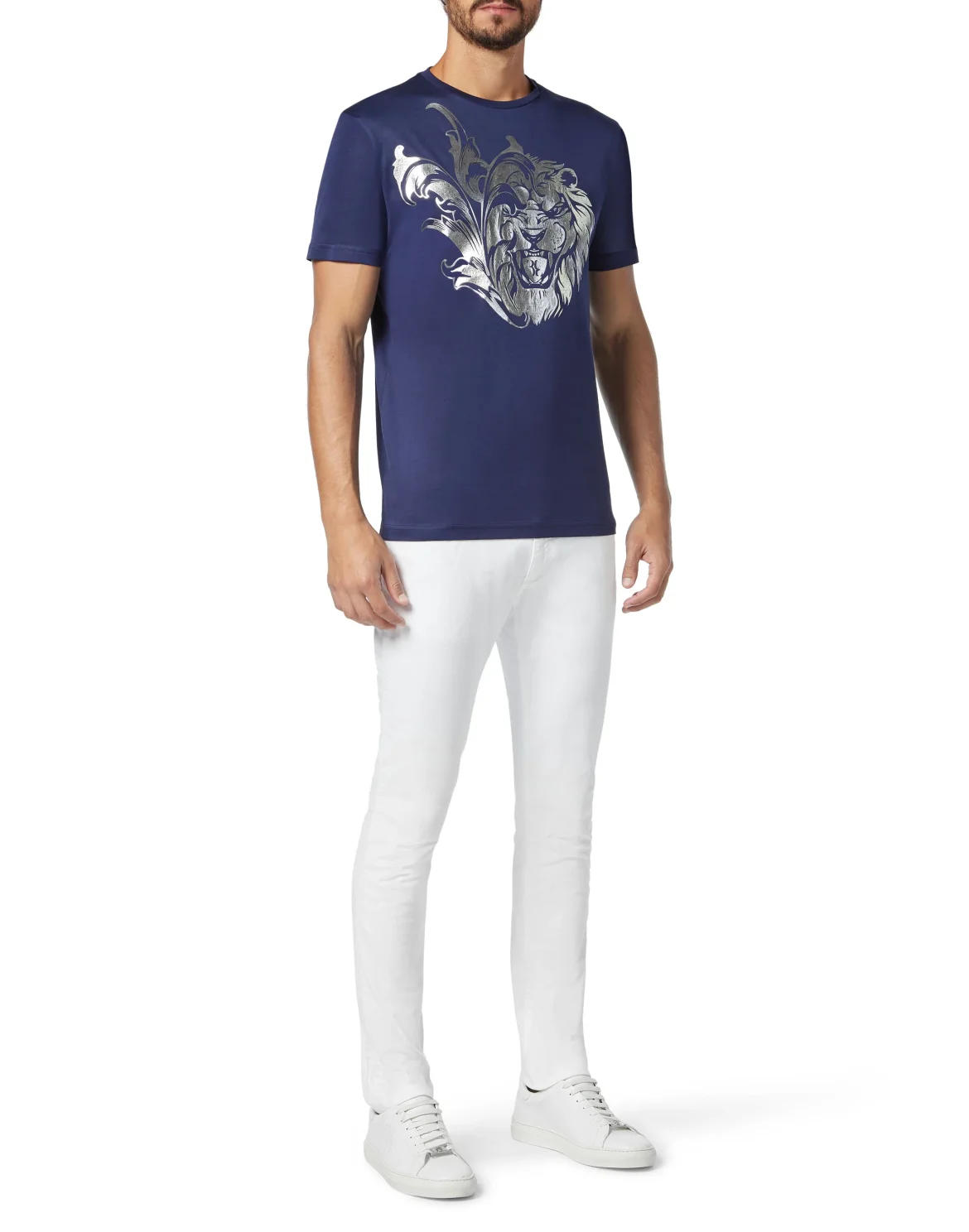 T-shirt Round Neck SS Lion, цвет: Синий