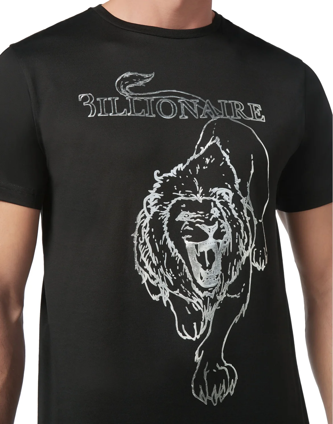 T-shirt Round Neck SS Lion, цвет: Черный