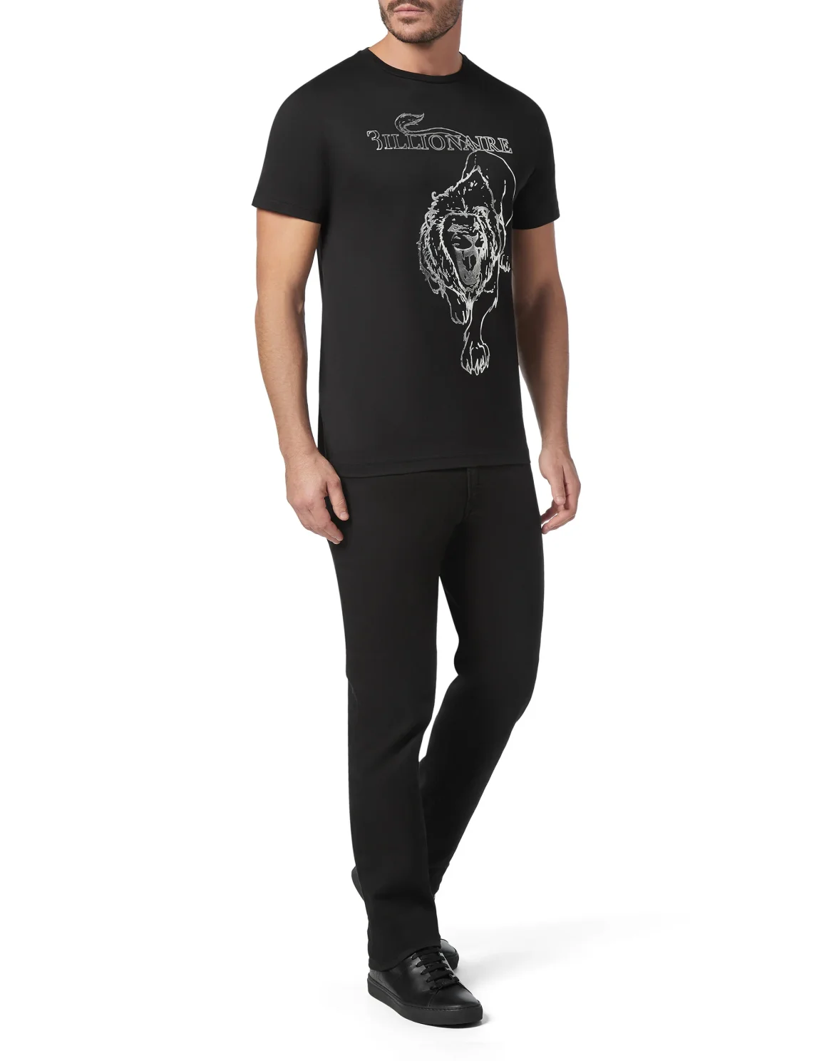T-shirt Round Neck SS Lion, цвет: Черный