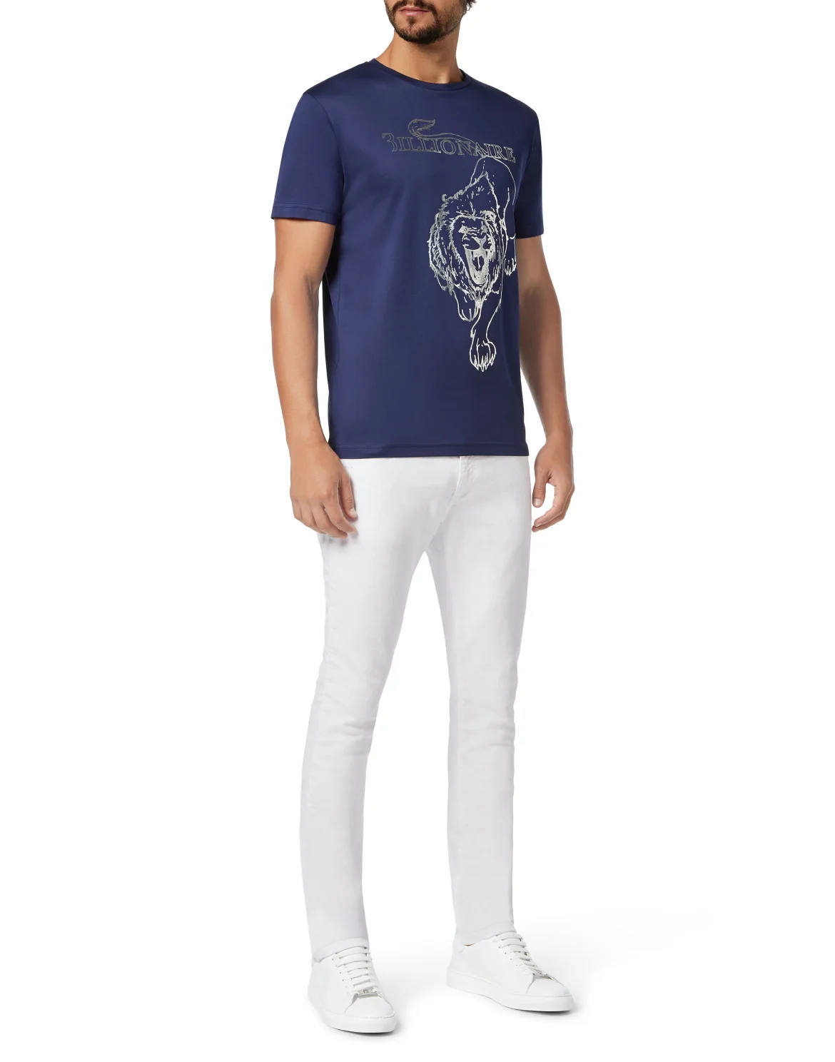 T-shirt Round Neck SS Lion, цвет: Синий