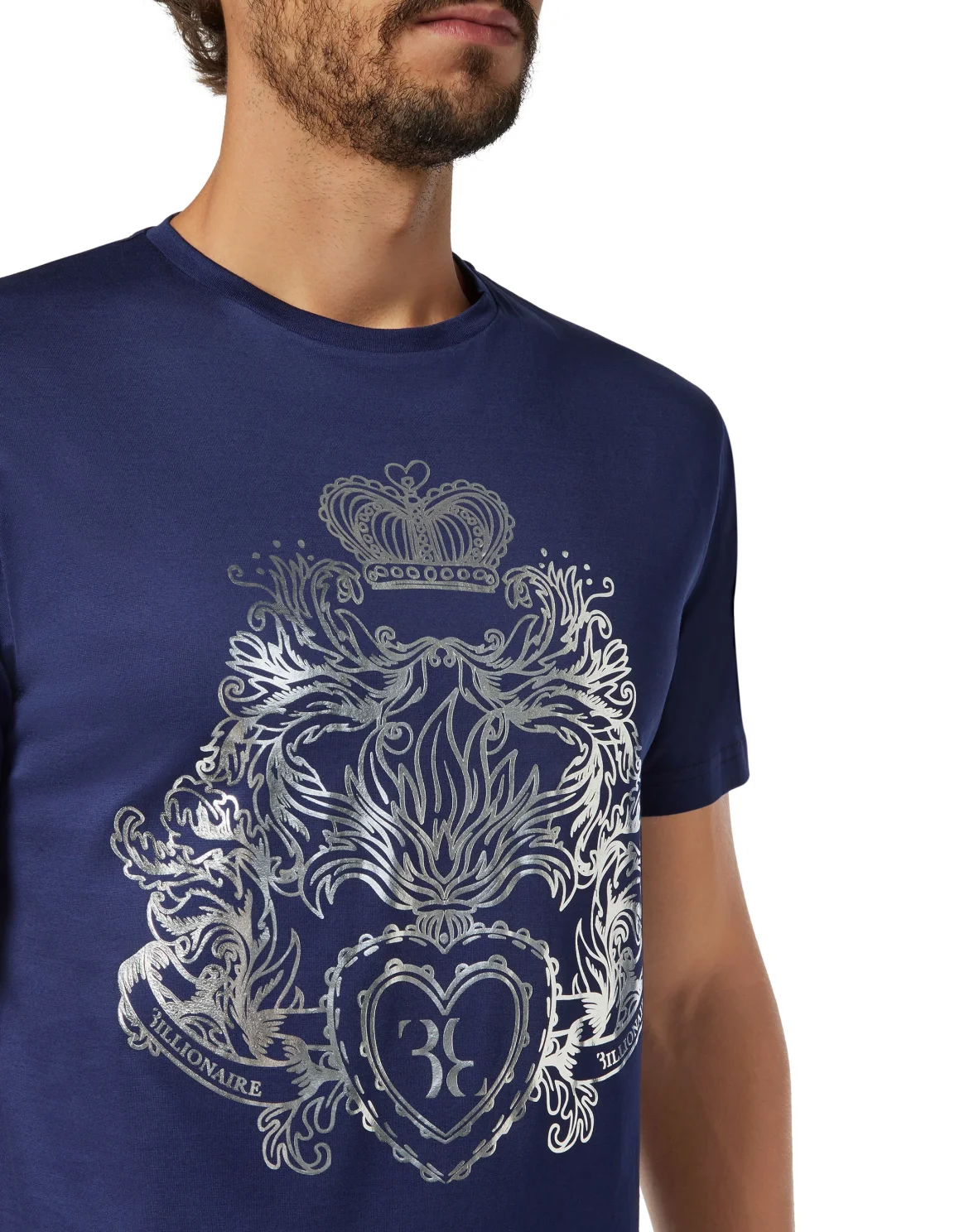 T-shirt Round Neck SS Baroque, цвет: Синий
