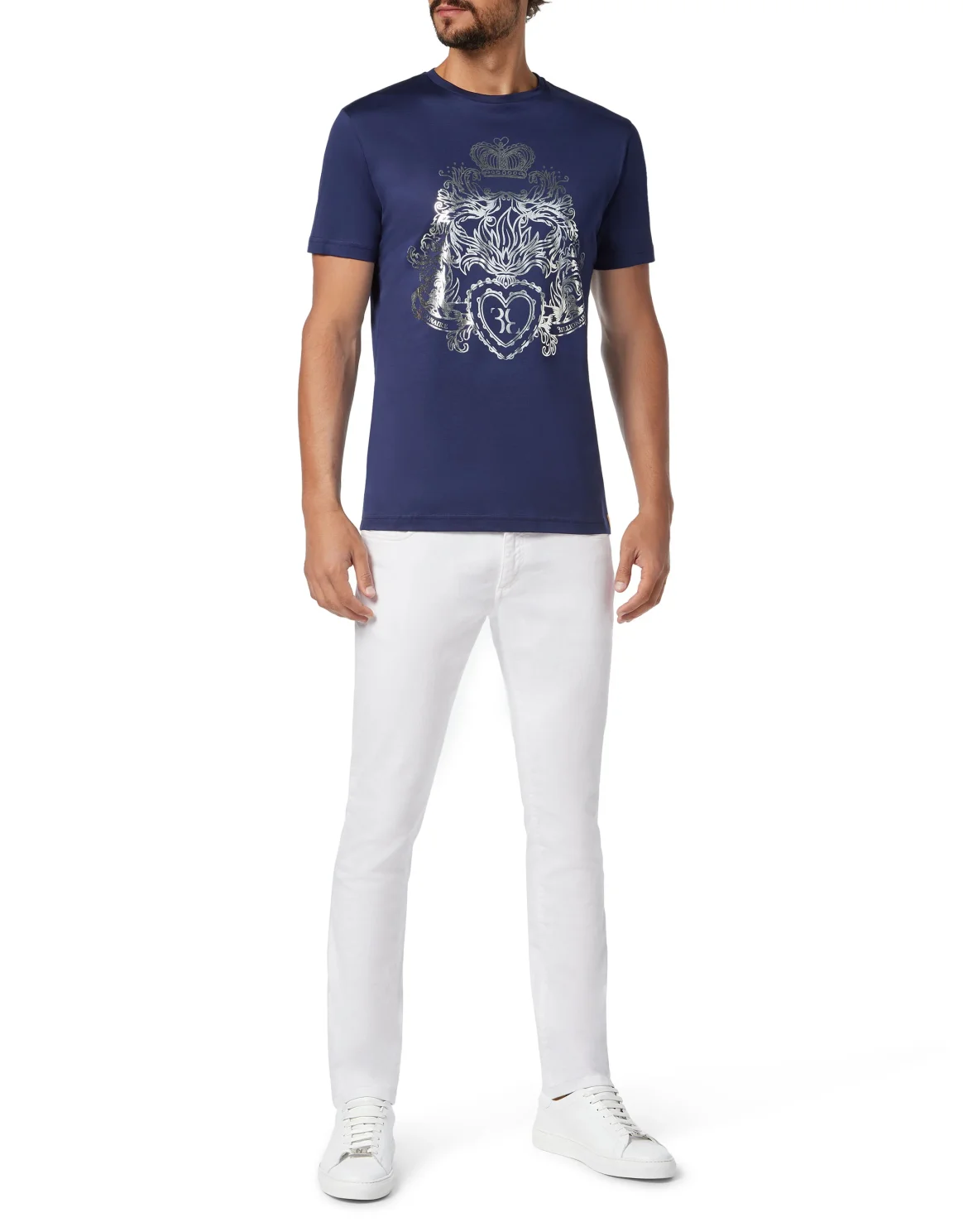 T-shirt Round Neck SS Baroque, цвет: Синий