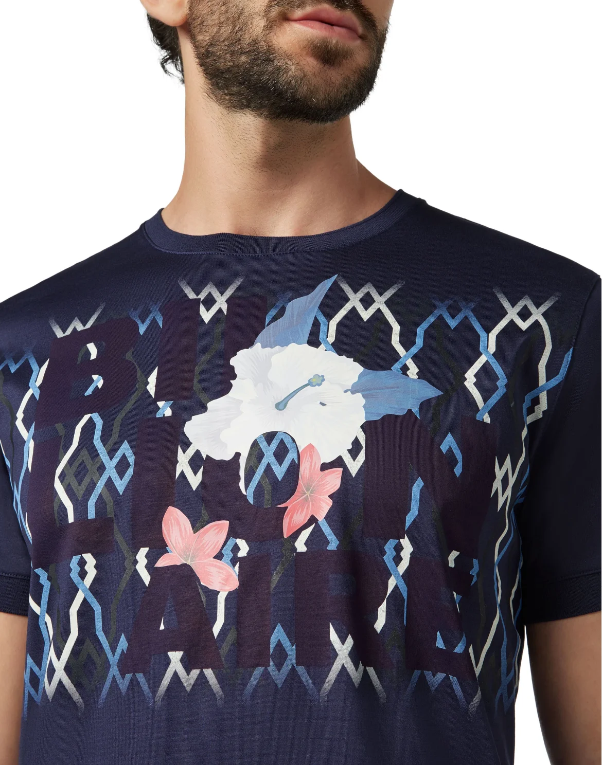 T-shirt Round Neck SS Palms, цвет: Синий