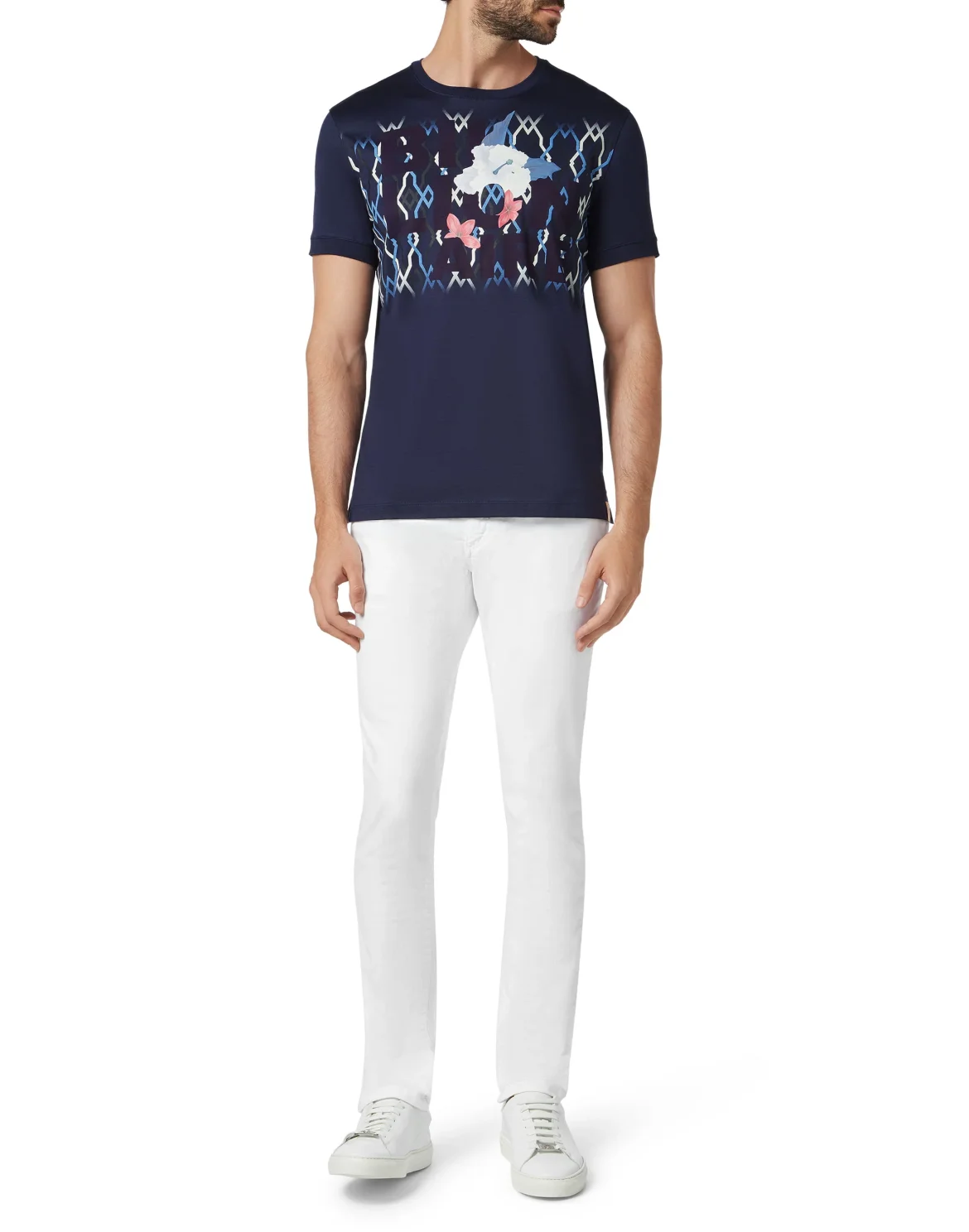 T-shirt Round Neck SS Palms, цвет: Синий