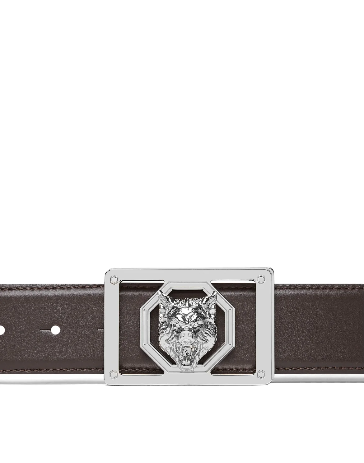 Leather Belt Wolf, цвет: Коричневый