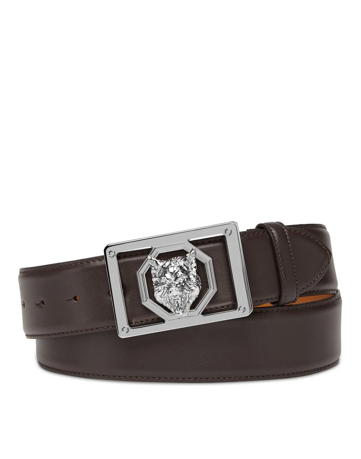 Leather Belt Wolf, цвет: Коричневый