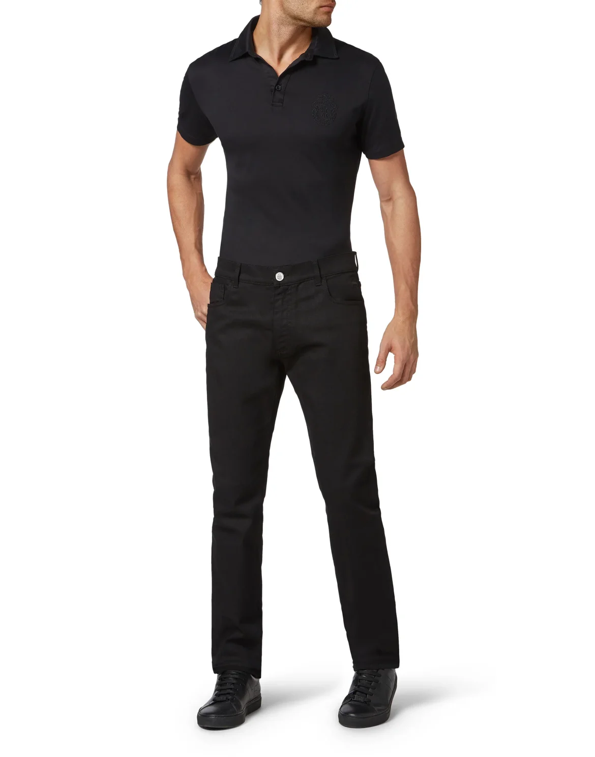 Denim Super Straight Cut Crest, цвет: Черный