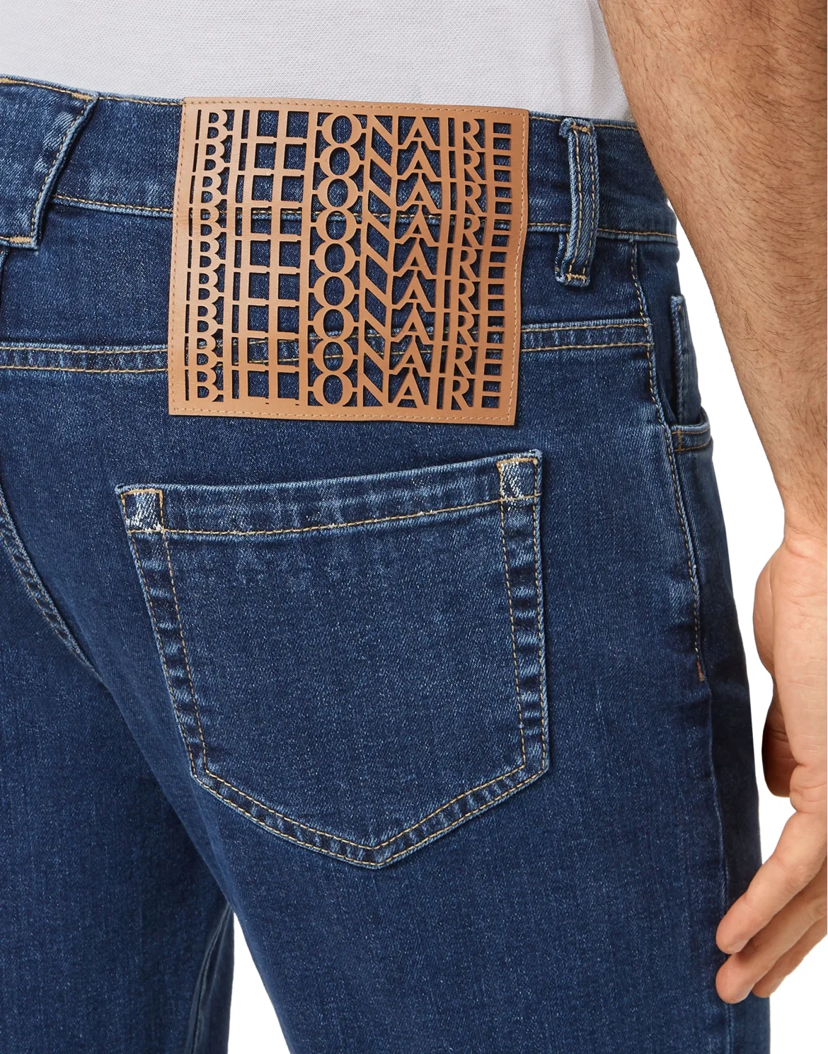Denim Super Straight Cut Crest, цвет: Синий