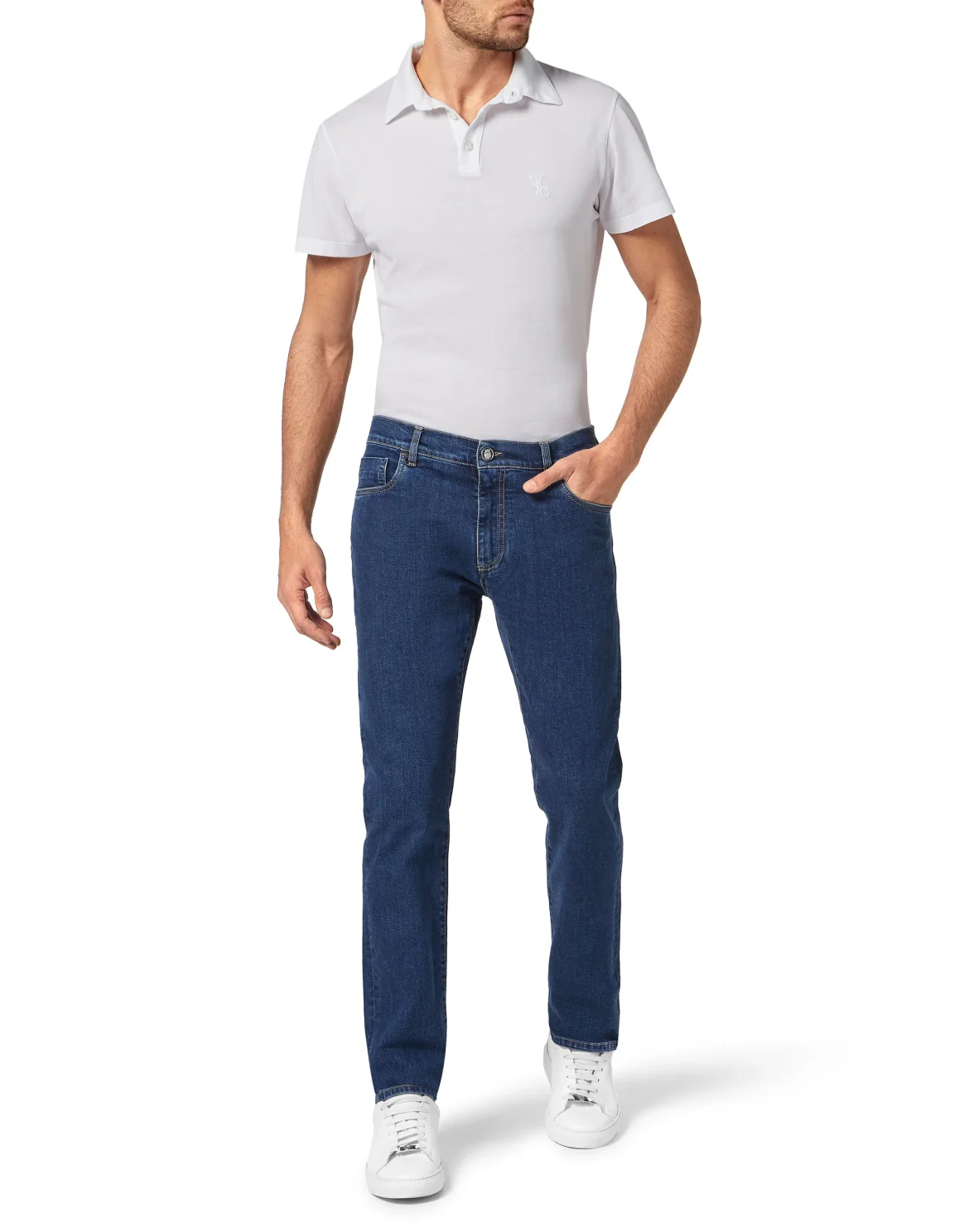 Denim Super Straight Cut Crest, цвет: Синий