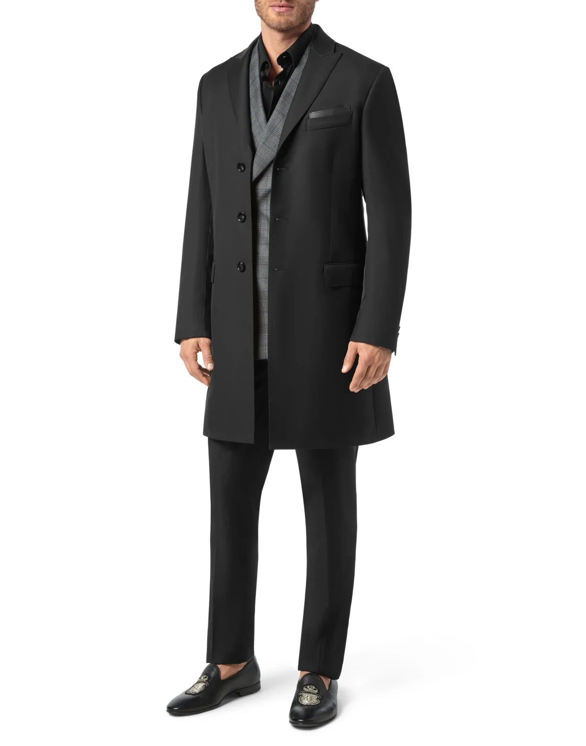 Coat Long Tailored Fit Iconic, цвет: Черный