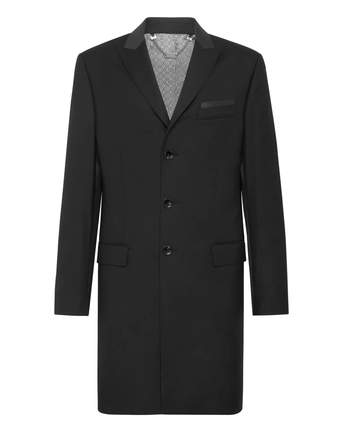 Coat Long Tailored Fit Iconic, цвет: Черный