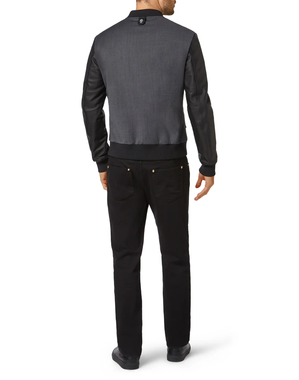 Wool Bomber Leather Insert Crest, цвет: Серый