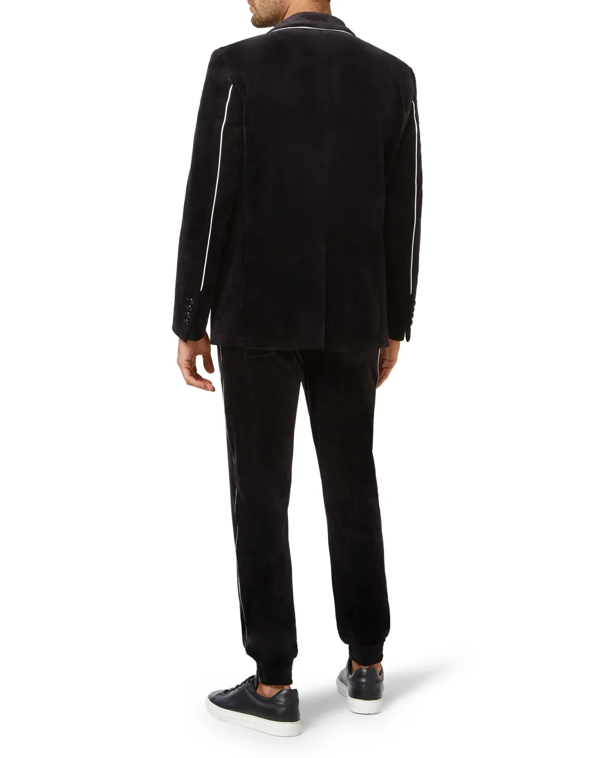 Velvet Blazer Tailored Fit Crest, цвет: Черный
