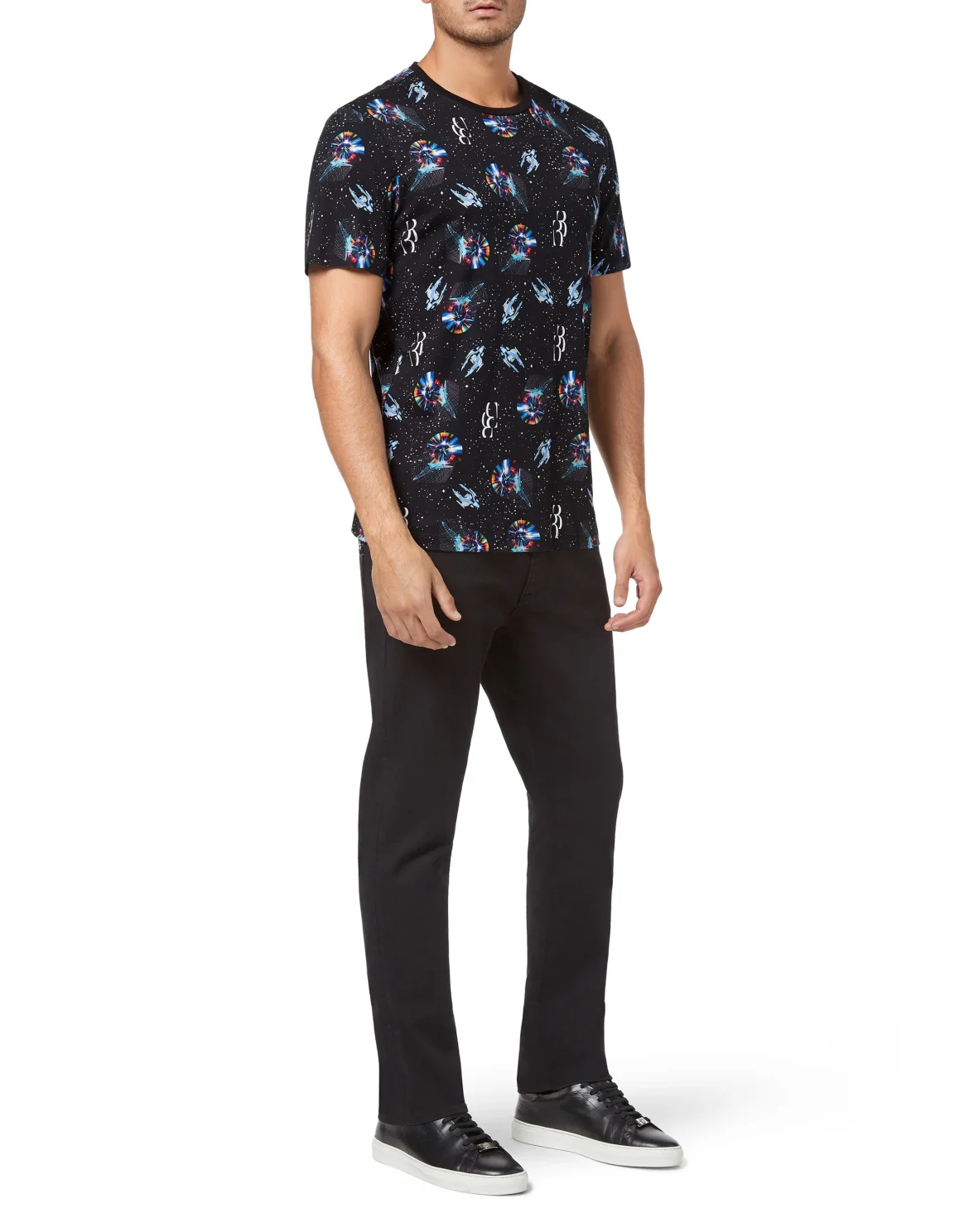 T-shirt Round Neck SS Billionaire in the space, цвет: Черный