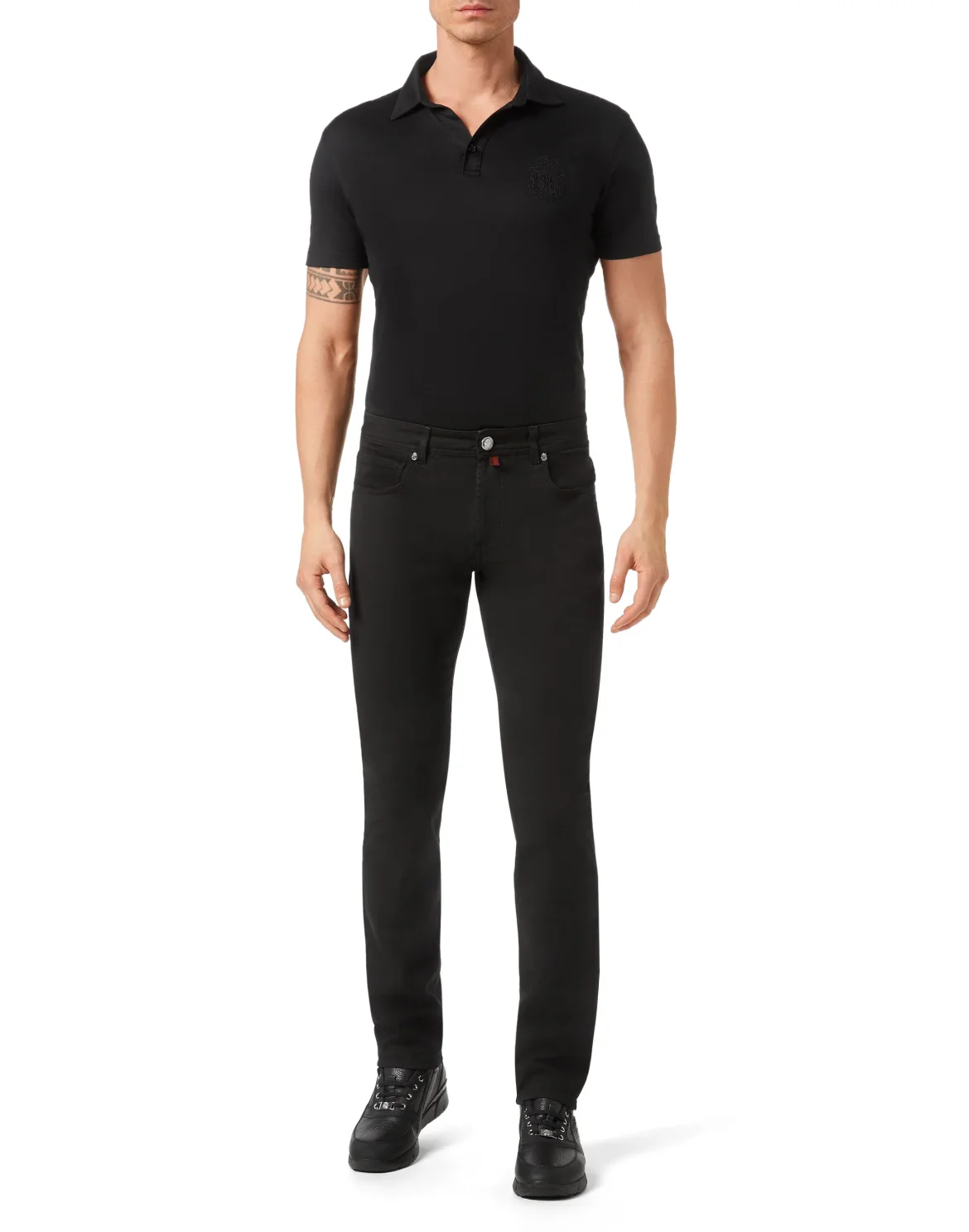 Denim Trousers Super Straight Cut, цвет: Черный