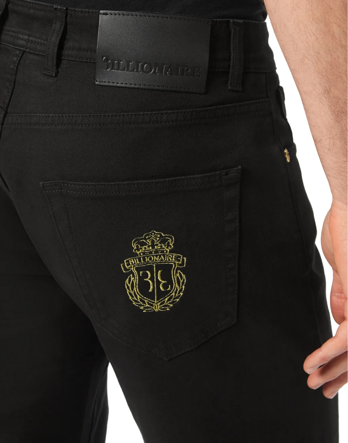 Denim Trousers Regular fit, цвет: Черный