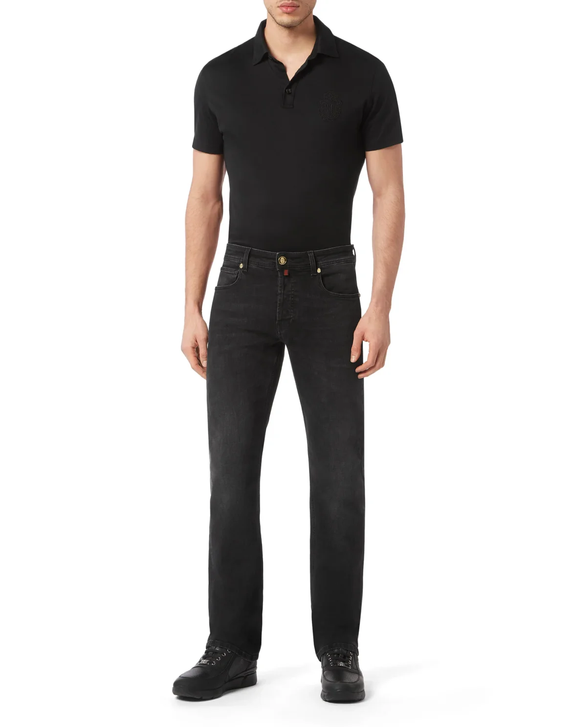 Denim Trousers Regular fit, цвет: Черный