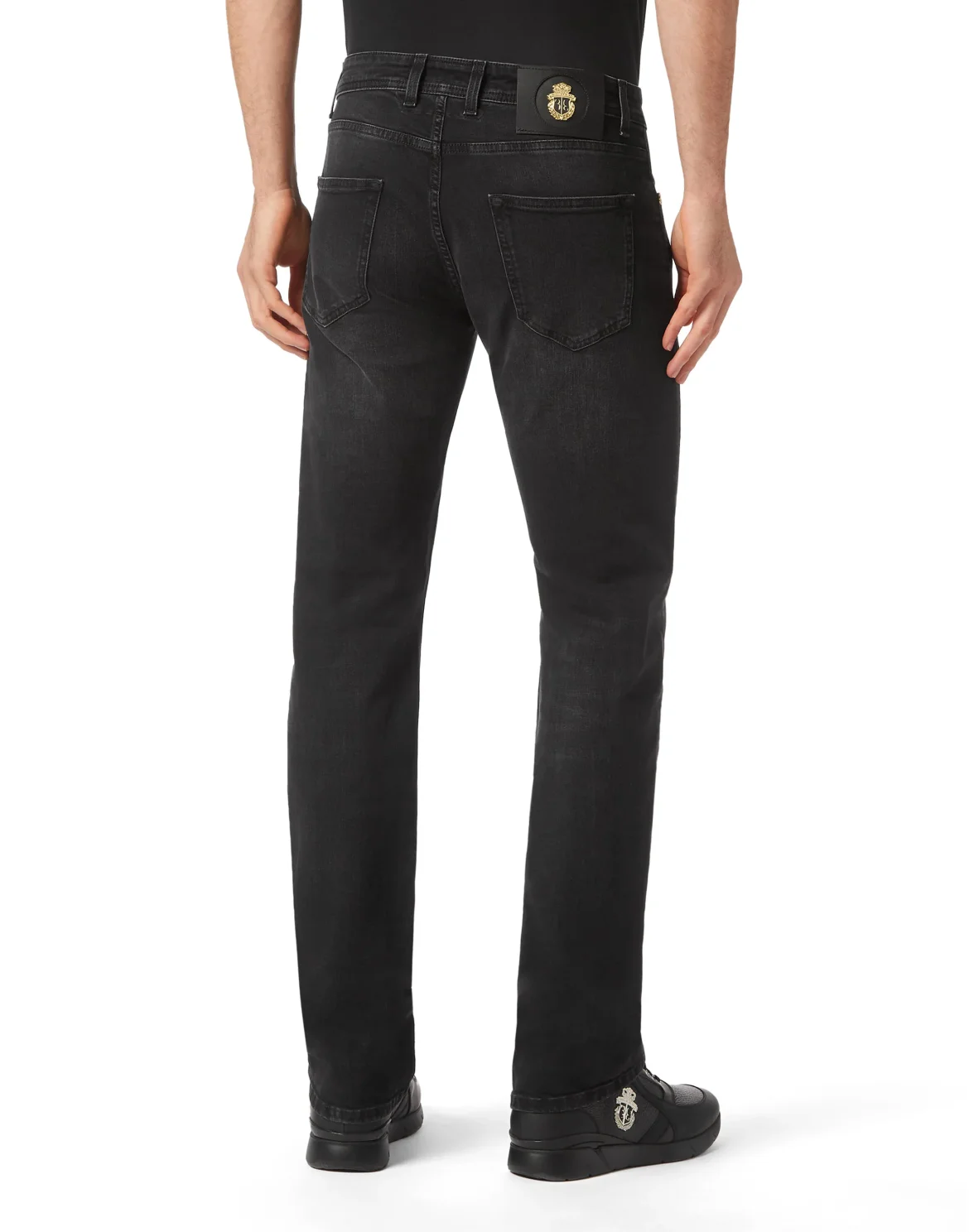 Denim Trousers Regular fit, цвет: Черный