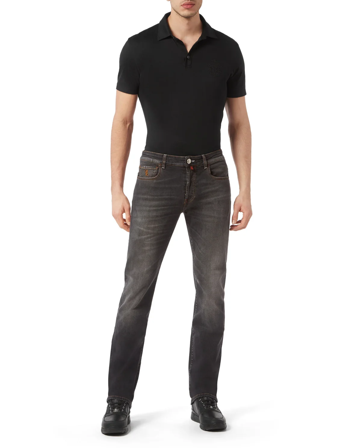 Denim Trousers Regular fit, цвет: Серый