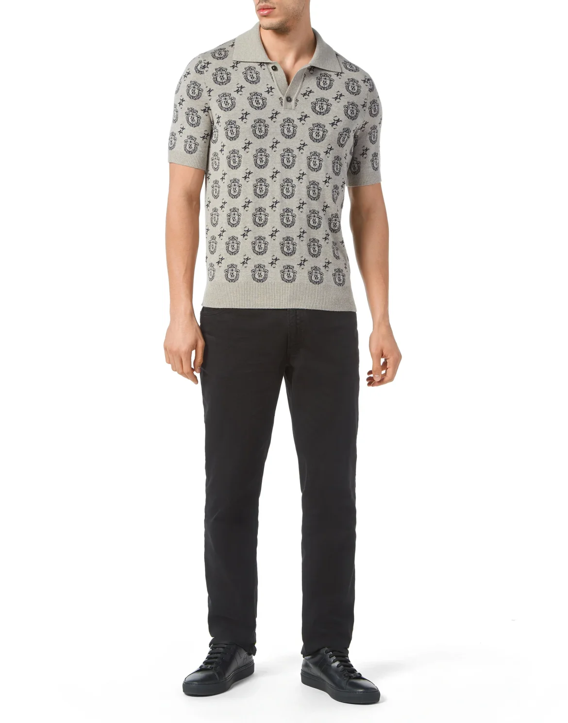 Wool/Silk Polo Shirt SS, цвет: Синий