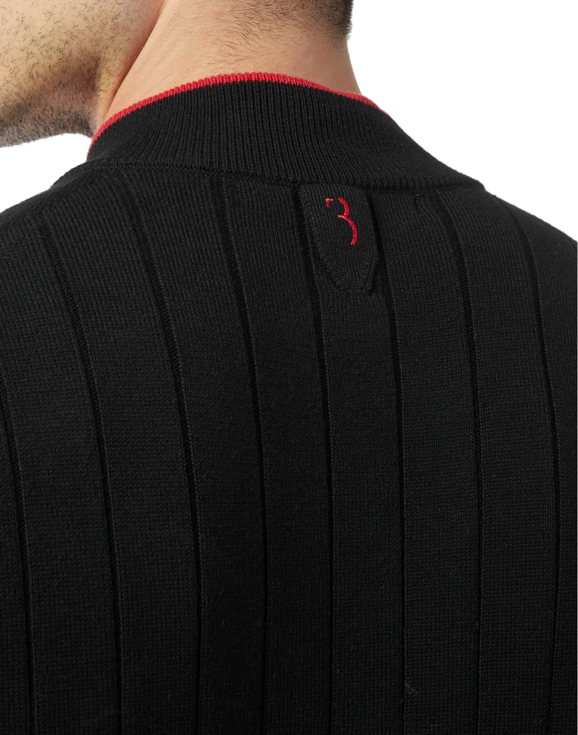 Cotton/Wool Pullover Zip, цвет: Черный