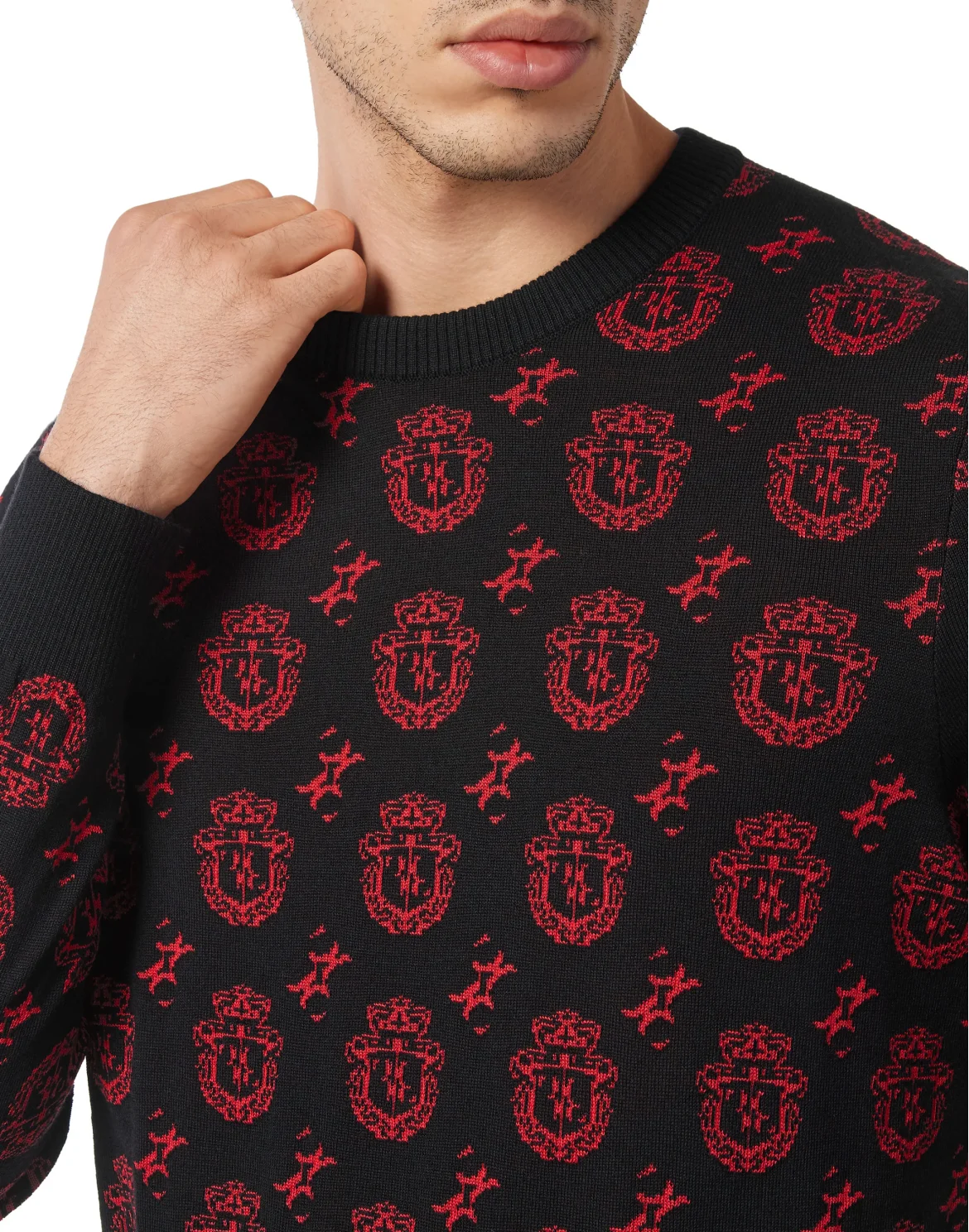 Wool/Cotton Pullover LS, цвет: Черный