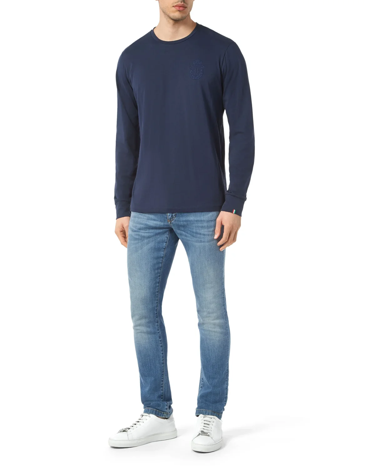Maco T-shirt Round Neck LS, цвет: Синий