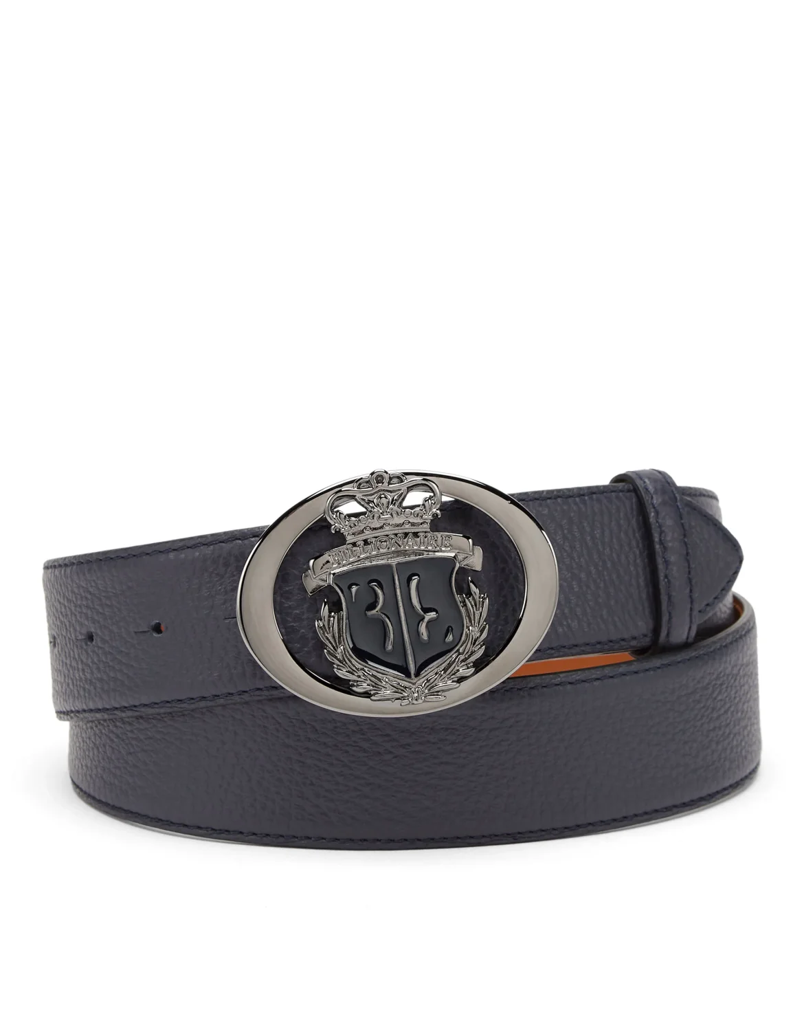 Deer Print Leather Belt, цвет: Синий