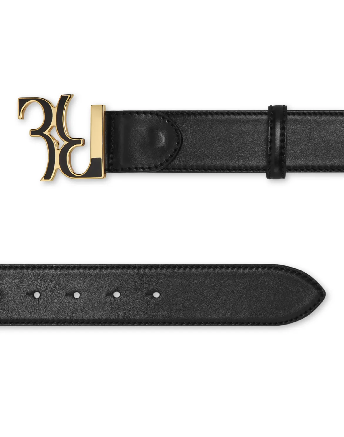 Calf Leather Belt, цвет: Черный