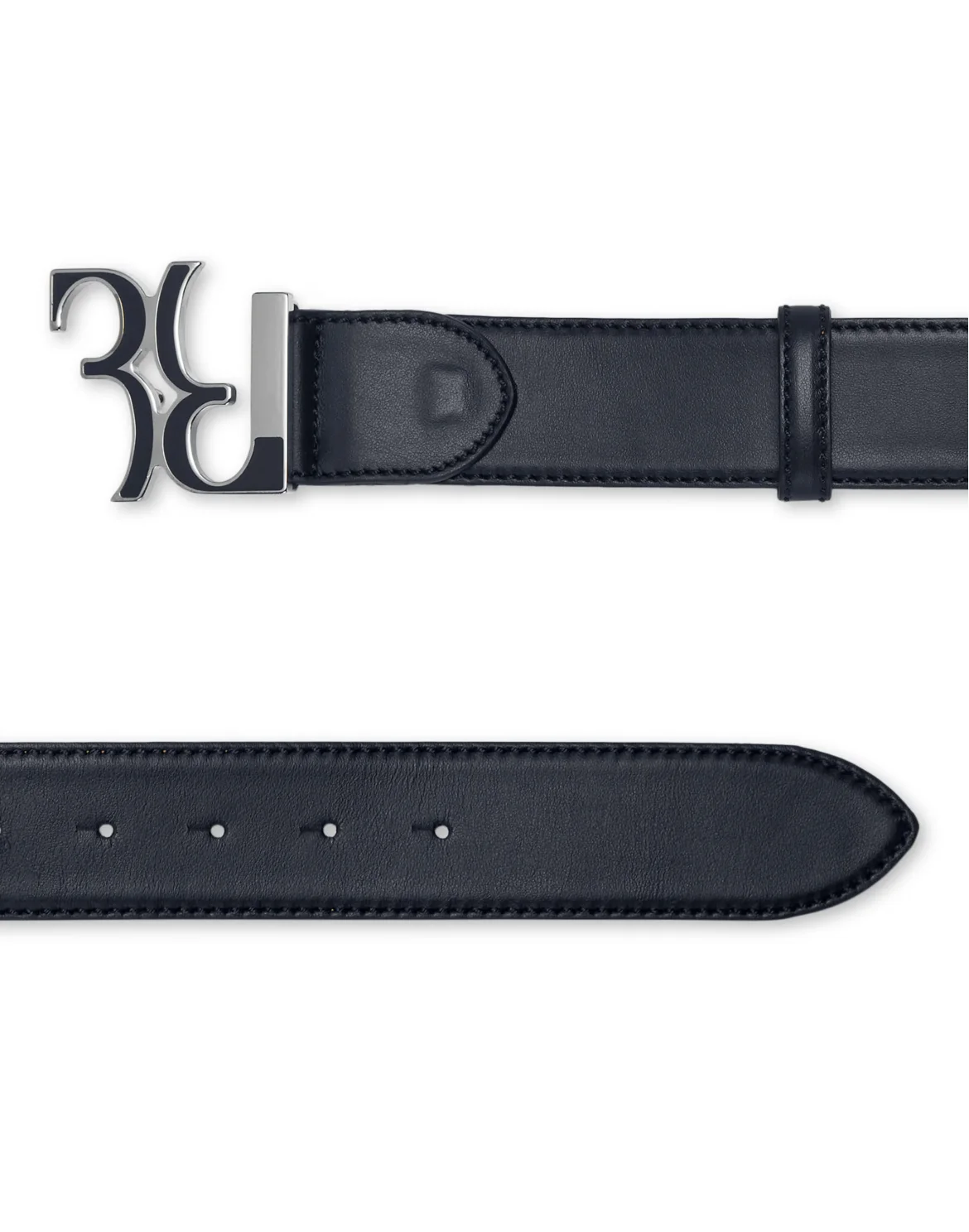 Calf Leather Belt, цвет: Синий