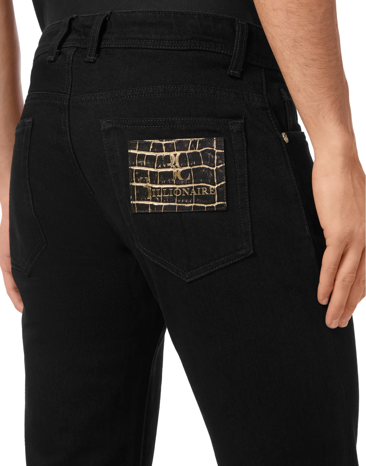 Denim Trousers Regular fit, цвет: Черный