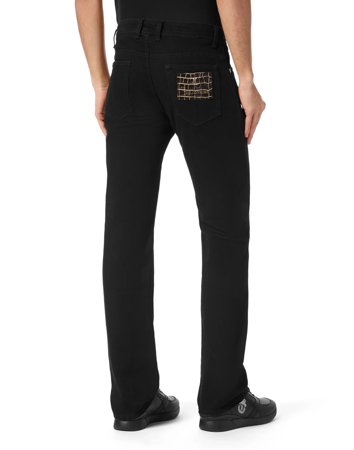Denim Trousers Regular fit, цвет: Черный
