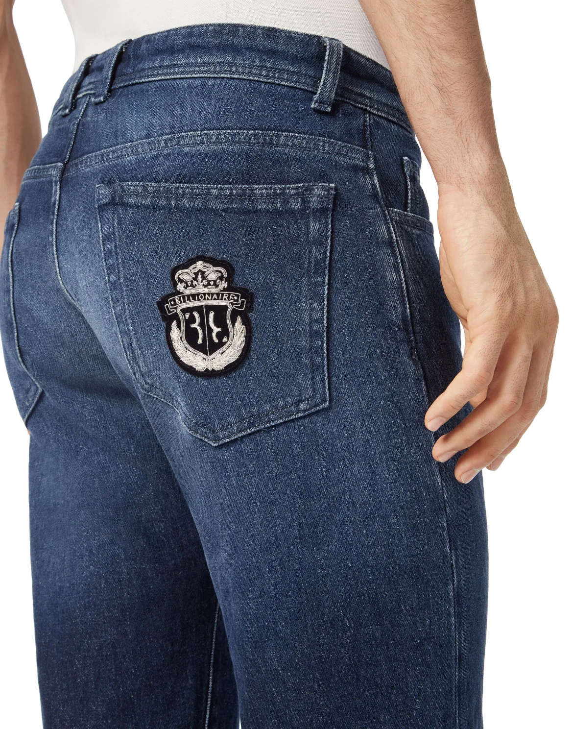 Denim Trousers Regular Fit, цвет: Синий