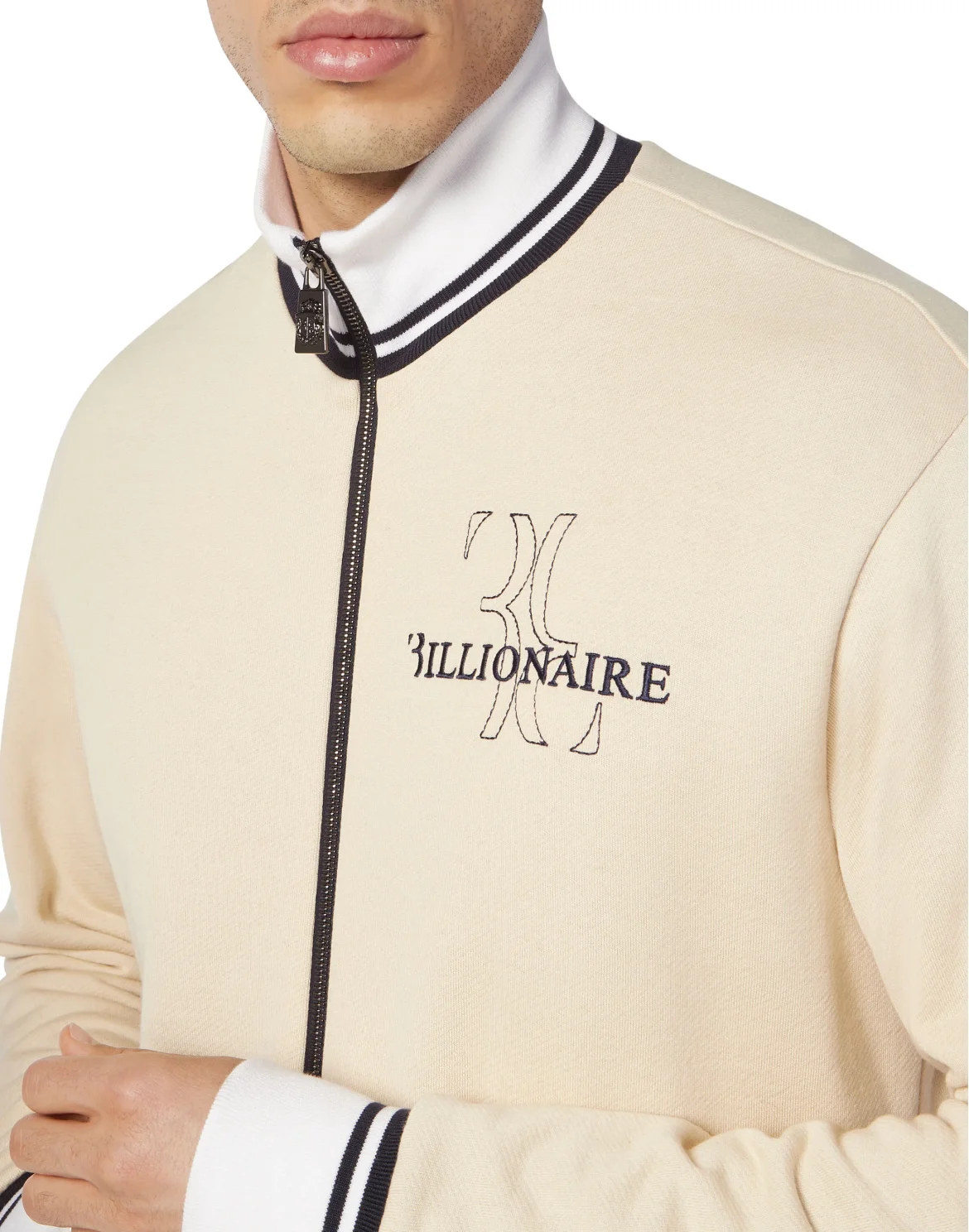 Fleece and Mix Silk Jogging Tracksuit: Top/Trousers, цвет: Бежевый