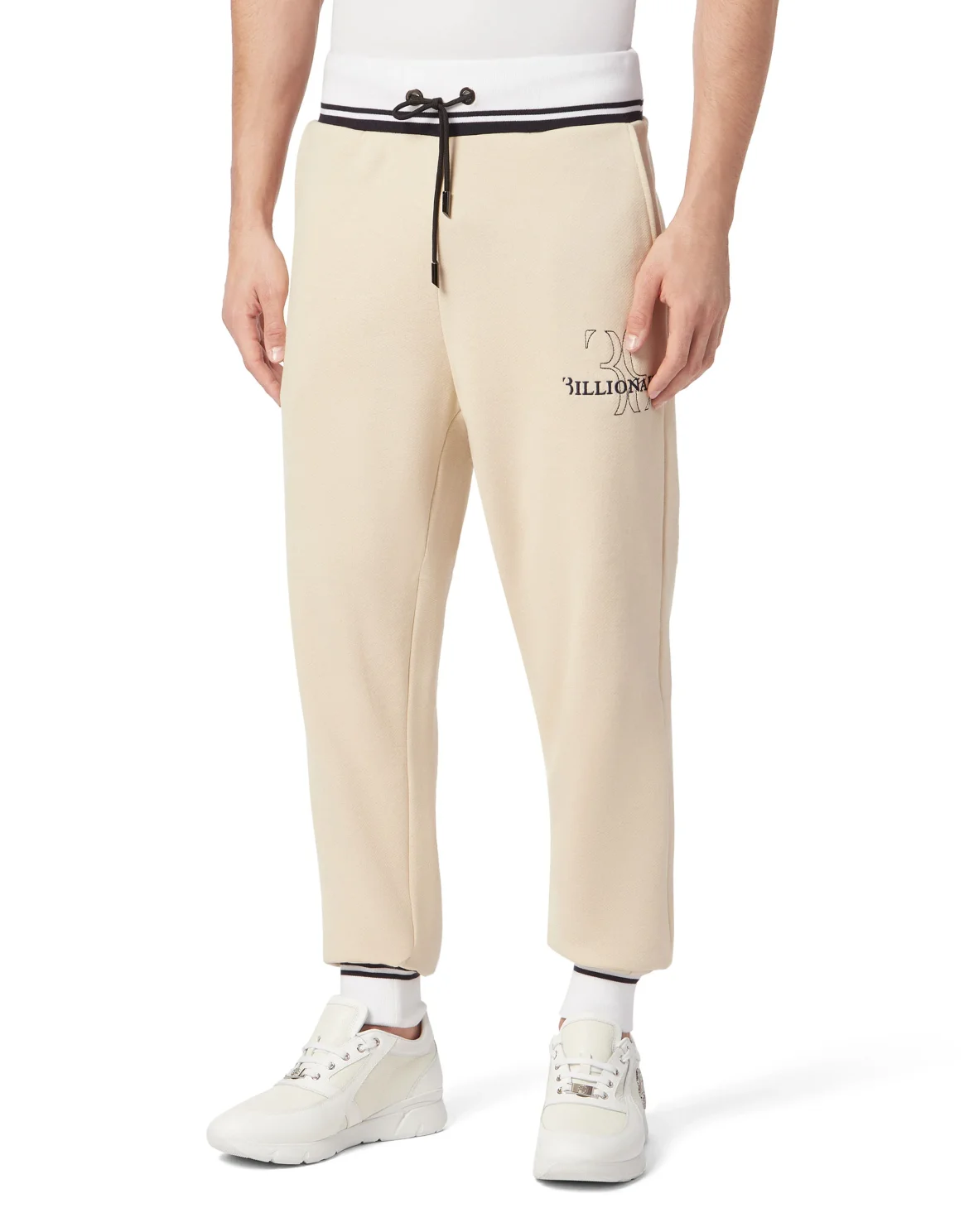 Fleece and Mix Silk Jogging Tracksuit: Top/Trousers, цвет: Бежевый