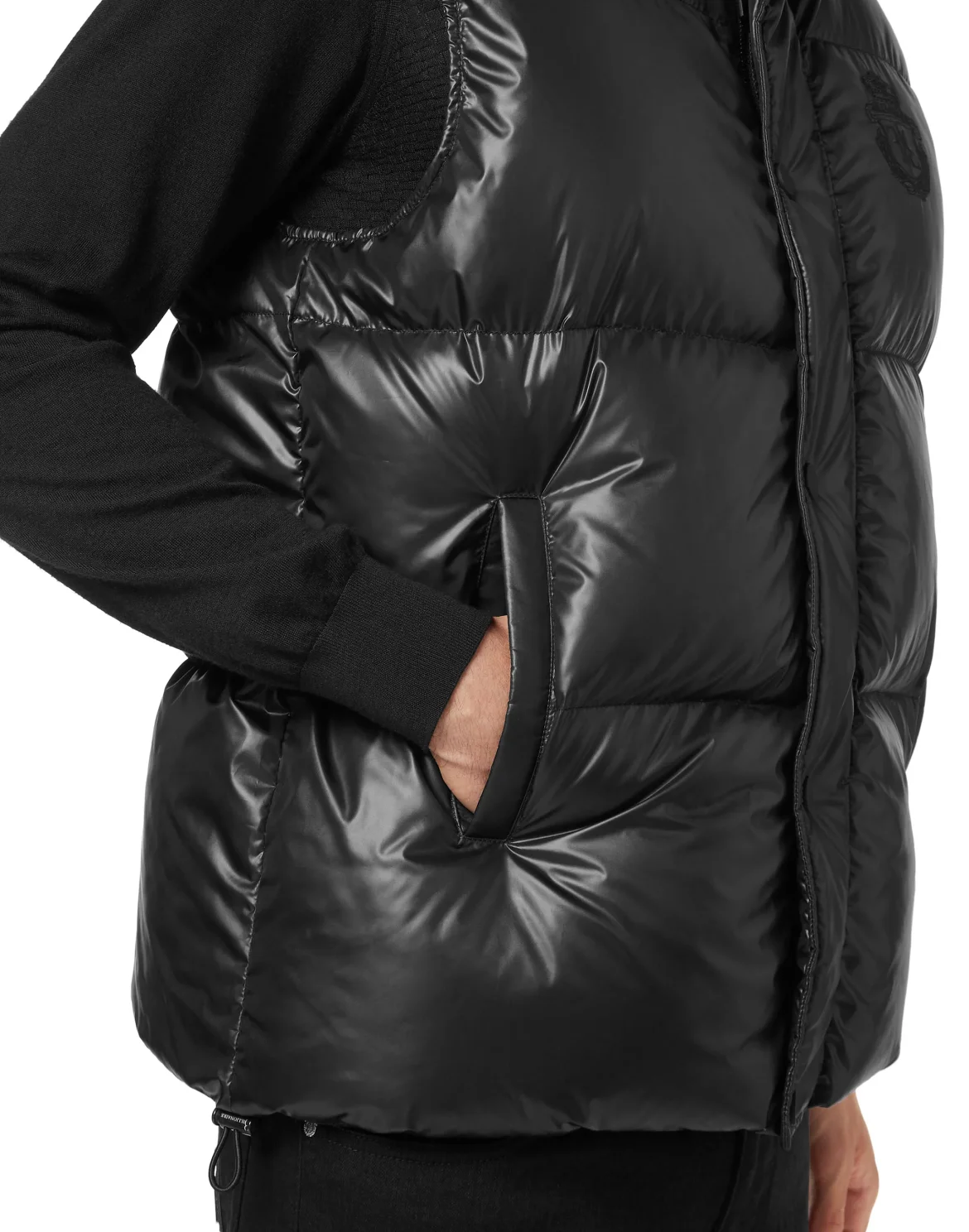 Nylon Puffer Vest, цвет: Черный