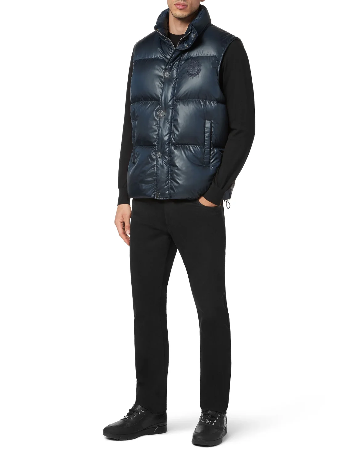 Nylon Puffer Vest, цвет: Синий