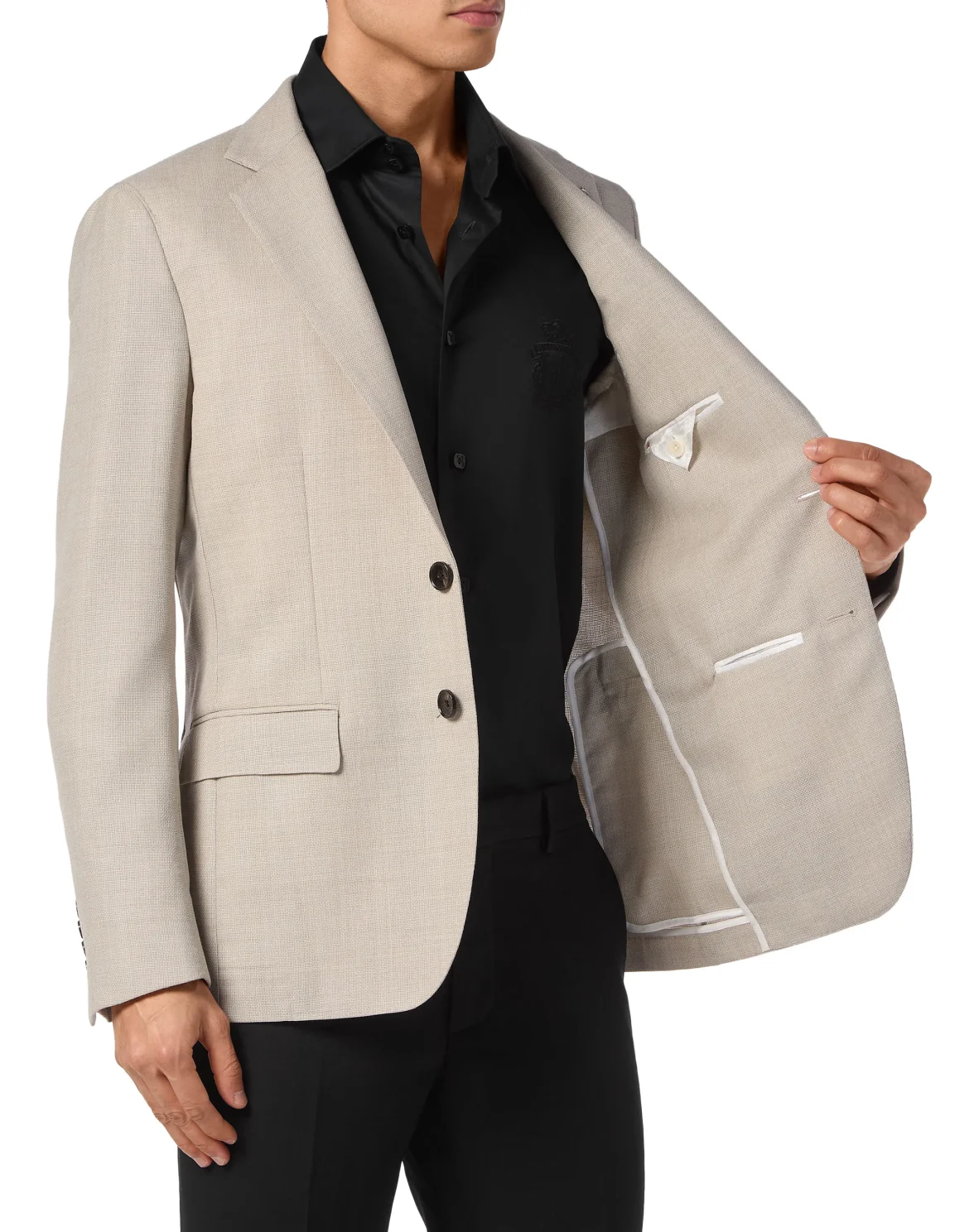 Wool Silk Linen Blazer, цвет: Бежевый