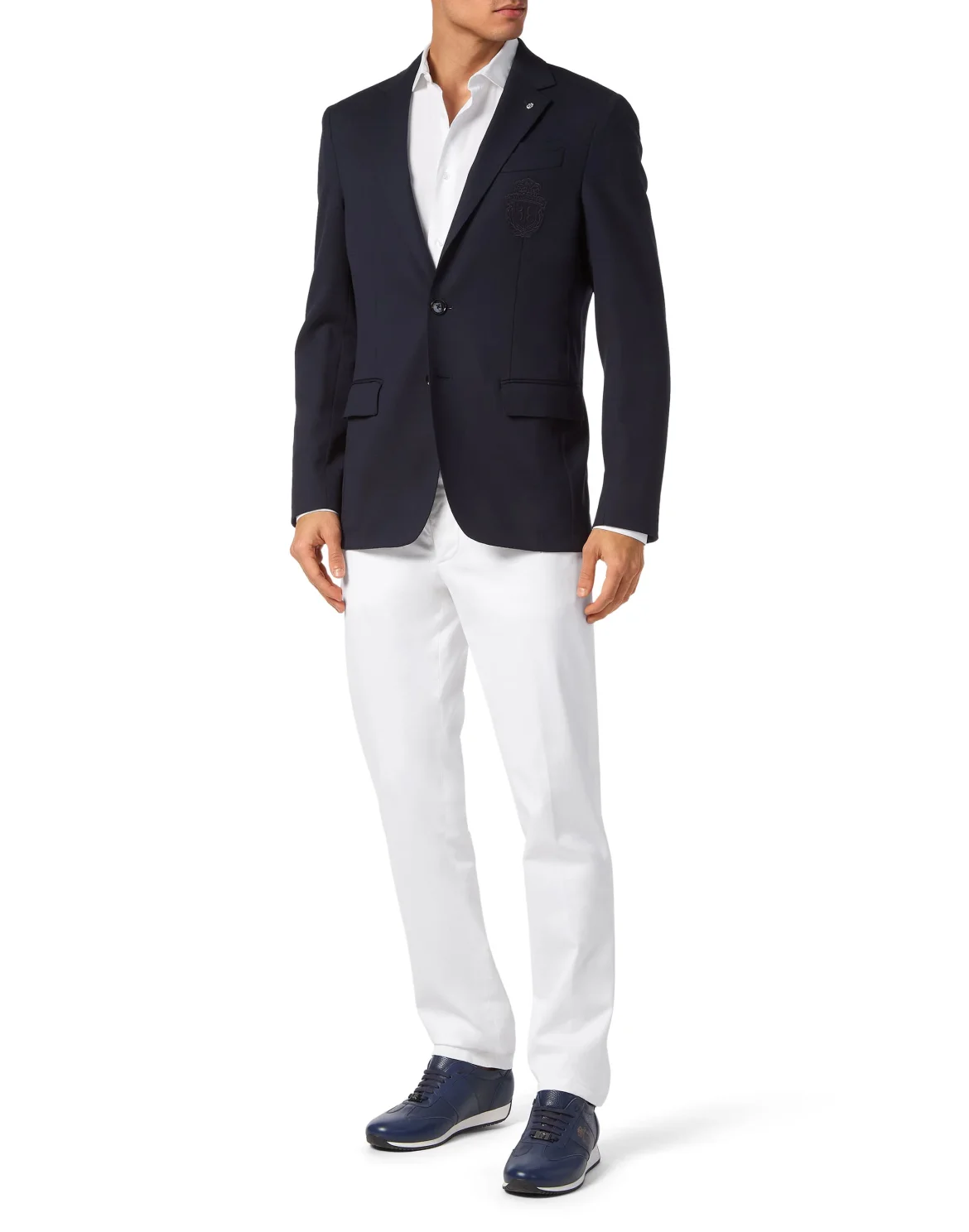 Wool Silk Linen Blazer, цвет: Синий