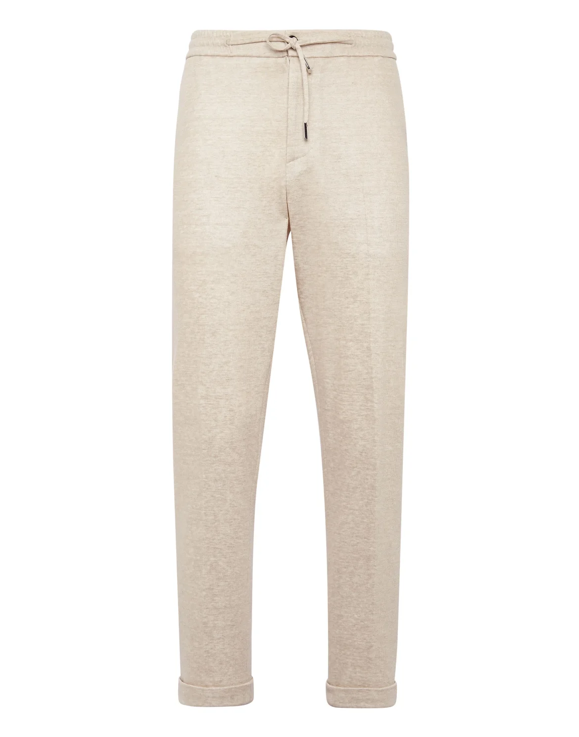 Linen Cotton Jogging Trousers, цвет: Бежевый