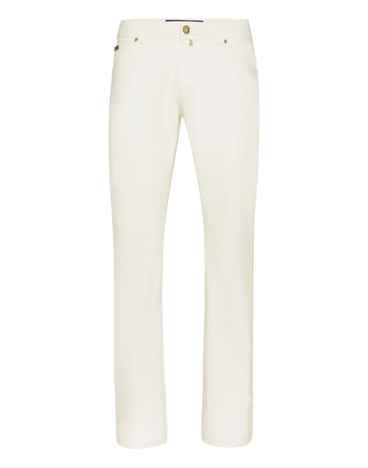 Denim Regular Fit Trousers, цвет: Белый