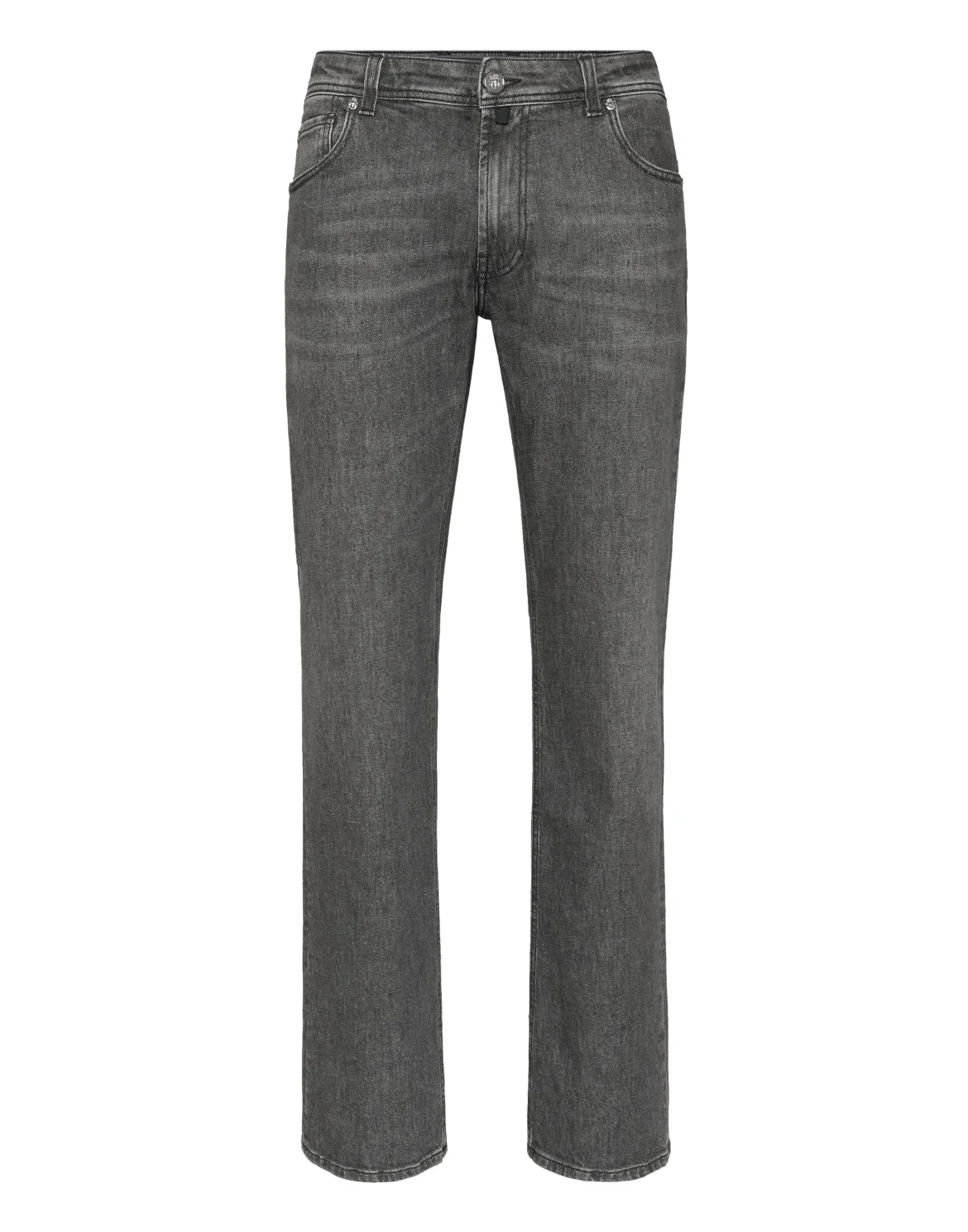 Denim Regular Fit Trousers, цвет: Синий