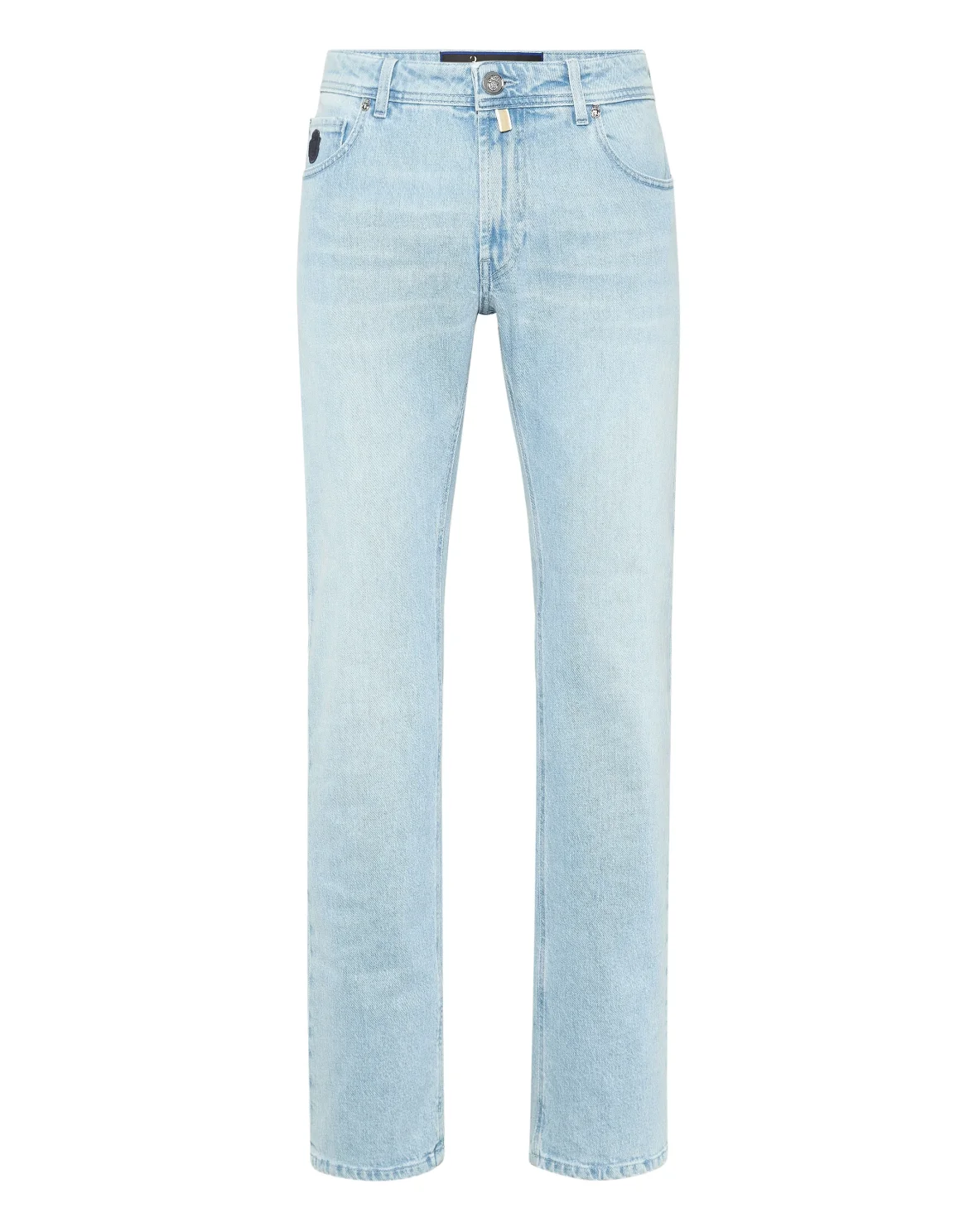 Denim Regular Fit Trousers, цвет: Синий