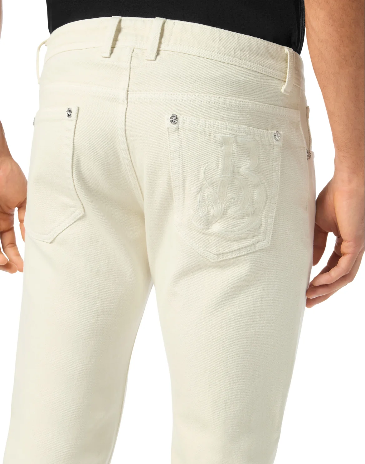 Denim Regular Fit Trousers, цвет: Бежевый