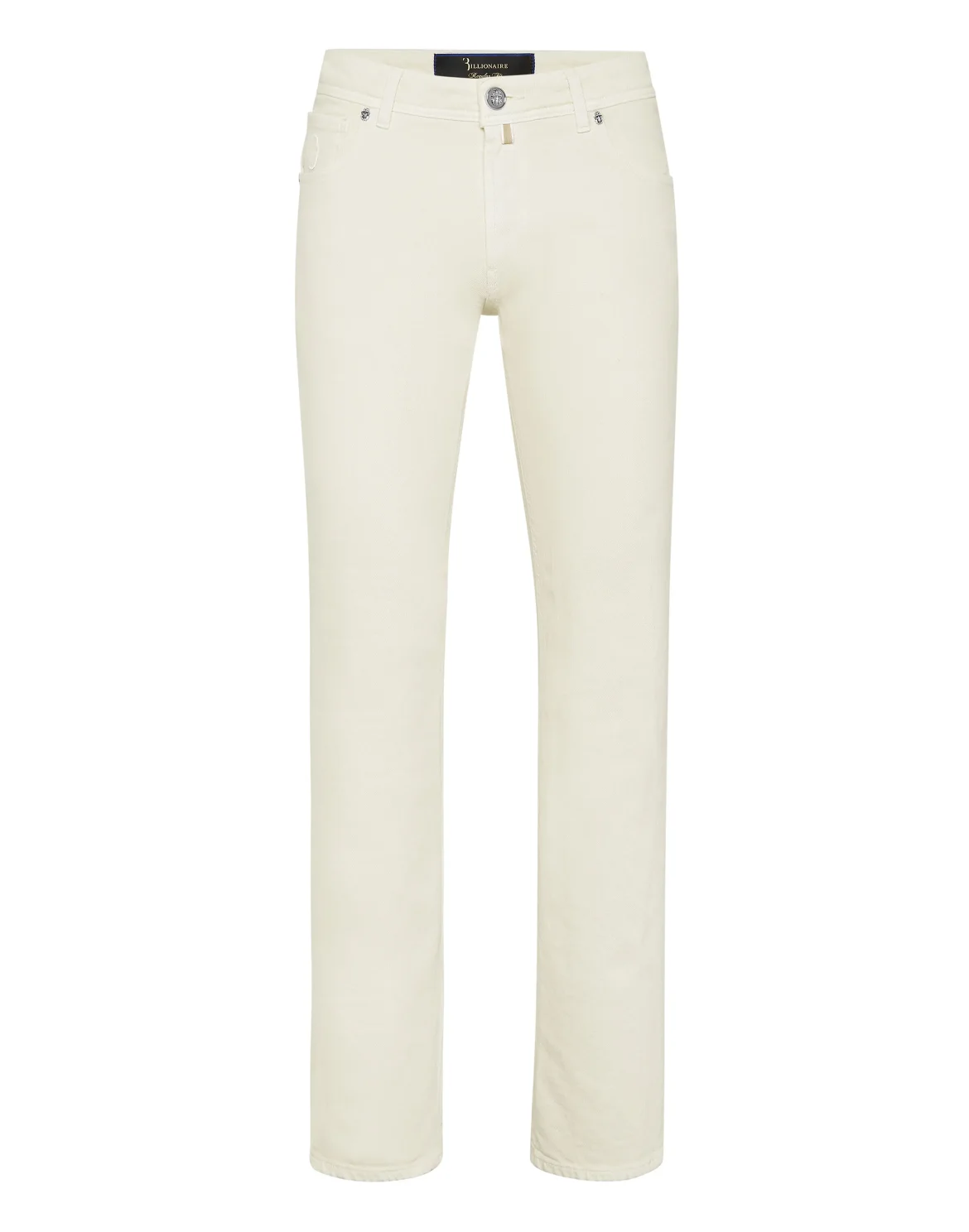 Denim Regular Fit Trousers, цвет: Бежевый
