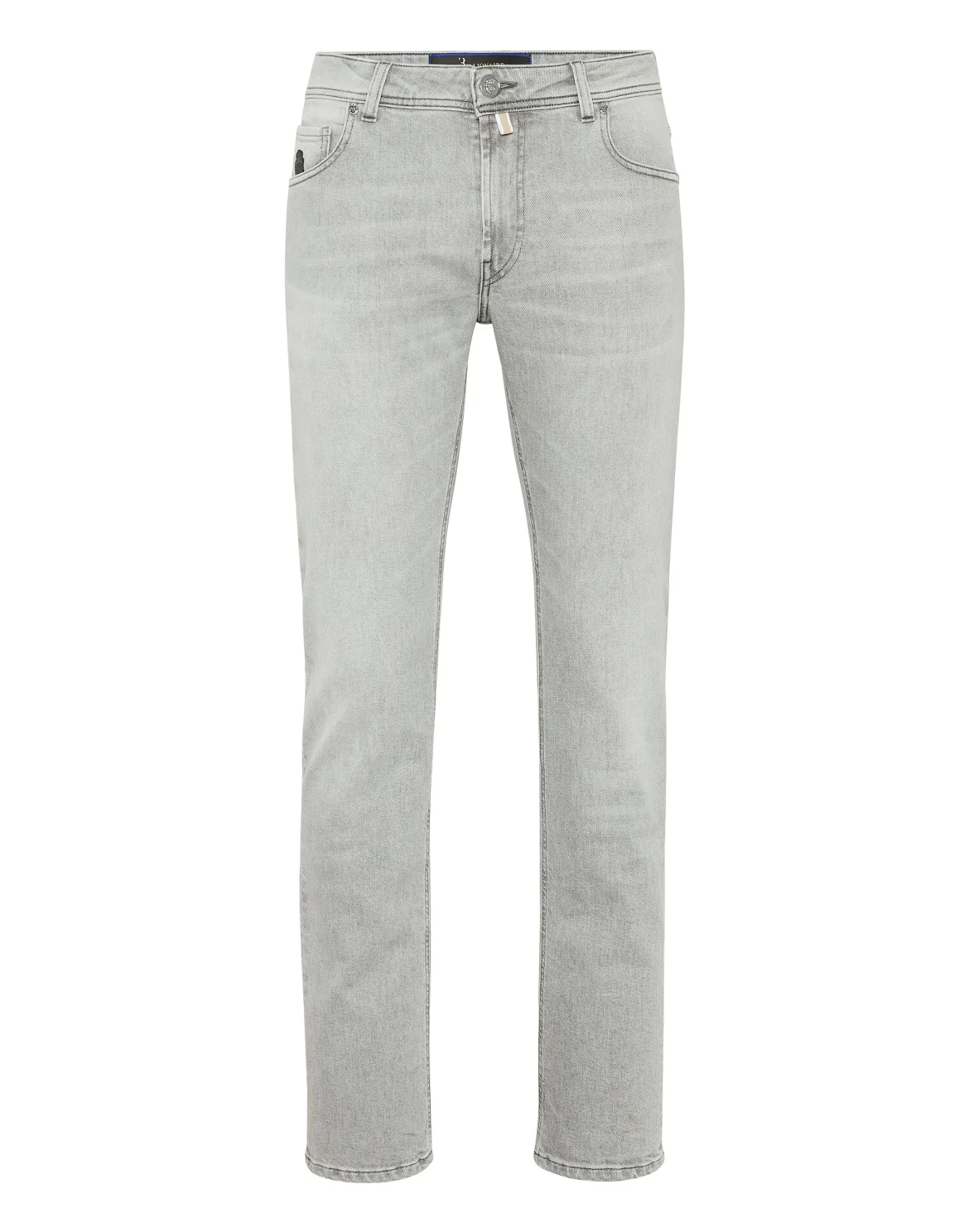 Denim Super Straight Cut Trousers, цвет: Серый