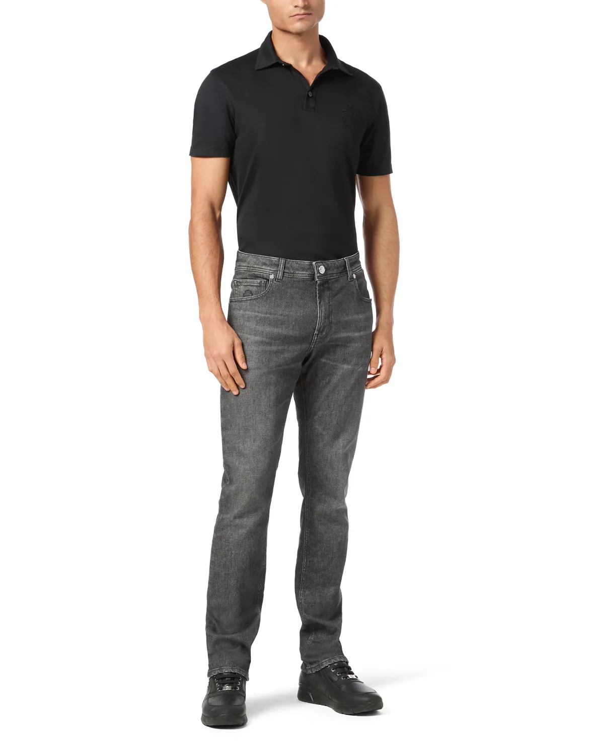 Denim Super Straight Cut Trousers, цвет: Синий