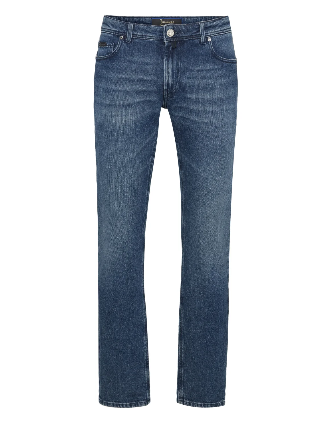 Denim Super Straight Cut Trousers, цвет: Синий