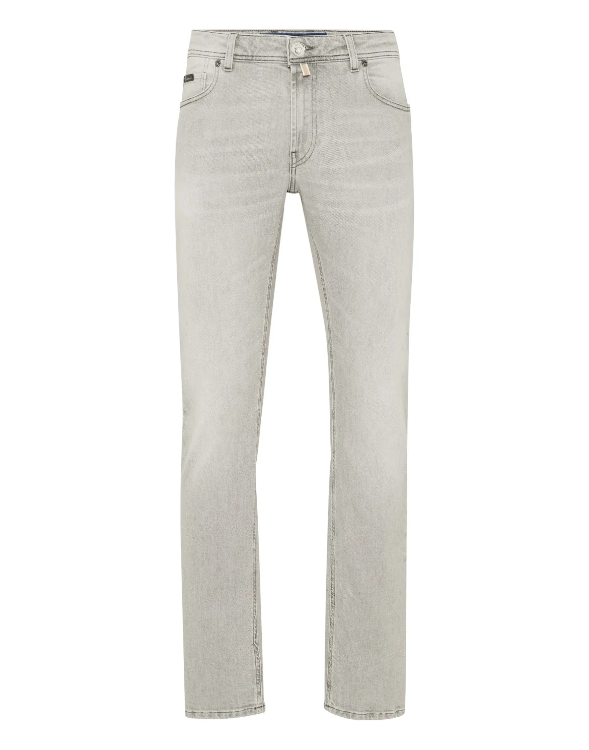 Denim Super Straight Cut Trousers, цвет: Серый